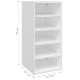 Berkfield Shoe Cabinets 2 Pcs White 31.5X35X70 Cm Engineered Wood - thumbnail 9