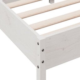 Berkfield Bed Frame Without Mattress White 90X200 Cm Solid Wood Pine - thumbnail 7