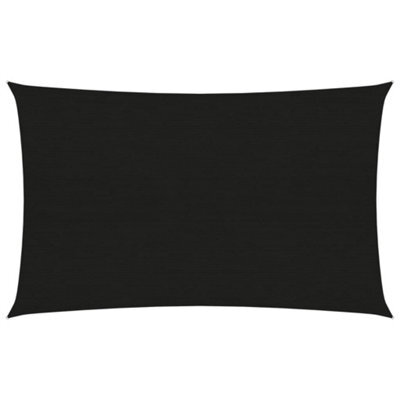 Berkfield Sunshade Sail 160 G/m2 Black 5X7 M Hdpe - image 1