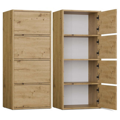 Storage Cabinet Topeshop Alma Artisan 4 Door 50 X 119 X 40 Cm - image 1