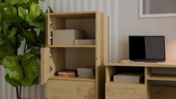Storage Cabinet Topeshop Alma Artisan 4 Door 50 X 119 X 40 Cm - thumbnail 4