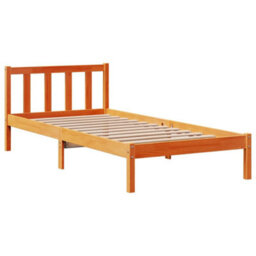 Berkfield Bed Frame With Headboard Without Mattress Wax Brown 100X200 Cm - thumbnail 8