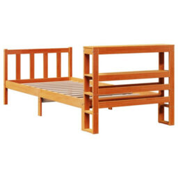 Berkfield Bed Frame With Headboard Without Mattress Wax Brown 100X200 Cm - thumbnail 6