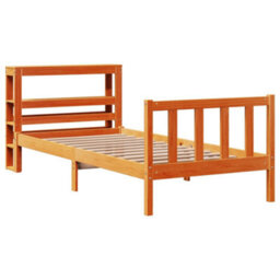 Berkfield Bed Frame With Headboard Without Mattress Wax Brown 100X200 Cm - thumbnail 3