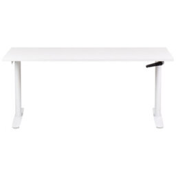 Beliani Manual Adjustable Standing Desk Destinas White 160 Cm 72 Cm - thumbnail 4