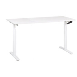 Beliani Manual Adjustable Standing Desk Destinas White 160 Cm 72 Cm - thumbnail 1