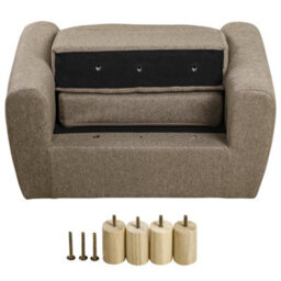 Homcom Kids Sofa Toddler Chair Children Armchair Ear Modeling For Bedroom Brown - thumbnail 8