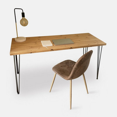 Timber Foundry Hairpin Leg Desk L100 X W60 X H75Cm Solid Pine, Walnut - image 1
