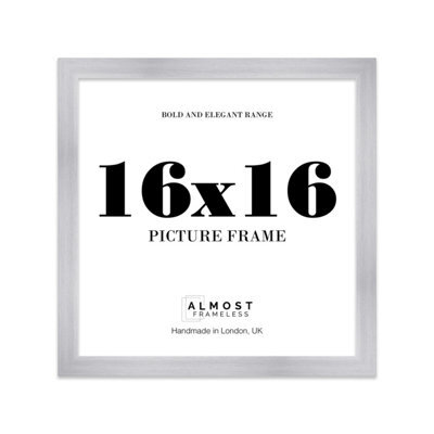 "19X19"" Silver Picture Frame - 19X19"" Square Frame With 17X17"" Mount For 19X19""/17X17"" Pictures Art Deco Style Room Decor, 1 Pack" - image 1