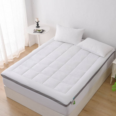 Glamhaus Mattress Topper Memory Foam Gel Cushioned Cotton Bed Topper Anti Allergy - image 1