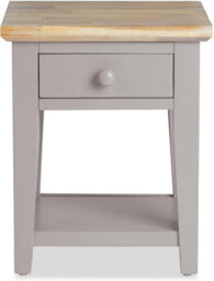 Statement Furniture Florence 1 Drawer Lamp Side Table- Truffle - thumbnail 3