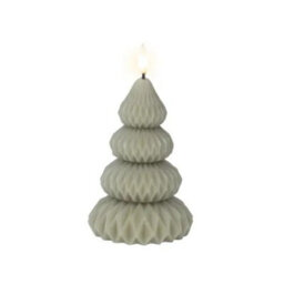 Kaemingk Led Wick Candle Wax Tree Steady Flame Indoor Decoration Green - D.9Cm H.13.5Cm - thumbnail 2