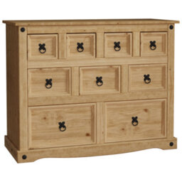 Lassic Vida Designs Corona 4+3+2 Drawer Merchant Chest Mexican Solid Waxed Pine (H)760mm (W)950mm (D)400mm - thumbnail 8