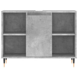 Berkfield Bathroom Cabinet Concrete Grey 80X33X60 Cm Engineered Wood - thumbnail 6