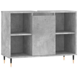 Berkfield Bathroom Cabinet Concrete Grey 80X33X60 Cm Engineered Wood - thumbnail 2