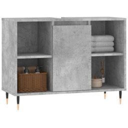 Berkfield Bathroom Cabinet Concrete Grey 80X33X60 Cm Engineered Wood - thumbnail 3
