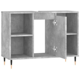 Berkfield Bathroom Cabinet Concrete Grey 80X33X60 Cm Engineered Wood - thumbnail 5