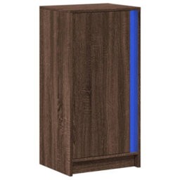 Berkfield Sideboard With Led Brown Oak 42.5X34X85 Cm Engineered Wood - thumbnail 3