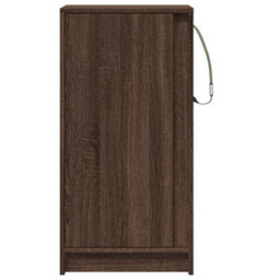 Berkfield Sideboard With Led Brown Oak 42.5X34X85 Cm Engineered Wood - thumbnail 6