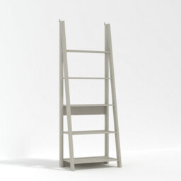 LPD Tiva Grey Ladder Shelving Unit 4 Tier Leaning Design Mdf Frame W64 D38.6 H175.4Cm - thumbnail 1