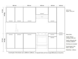 Impact Furniture Kitchen Cabinets White Gloss 8 Units With Slim Larder 280Cm Package Modern Set Soft Close Flat Pack Ella - thumbnail 2