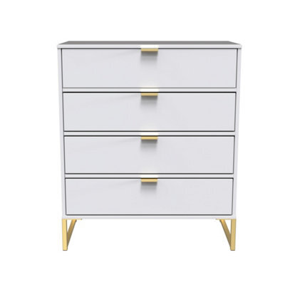 Tamworth 4 Drawer Chest Of Drawers In White Matt (Ready Assembled) - image 1