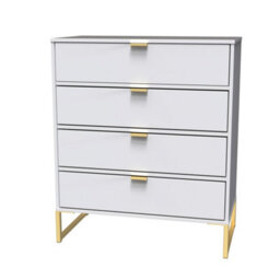 Tamworth 4 Drawer Chest Of Drawers In White Matt (Ready Assembled) - thumbnail 3