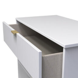 Tamworth 4 Drawer Chest Of Drawers In White Matt (Ready Assembled) - thumbnail 5
