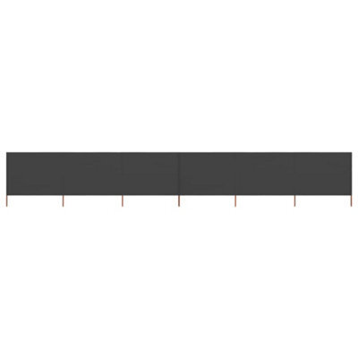 Berkfield 6-Panel Wind Screen Fabric 800X160 Cm Anthracite - image 1