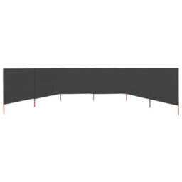 Berkfield 6-Panel Wind Screen Fabric 800X160 Cm Anthracite - thumbnail 3