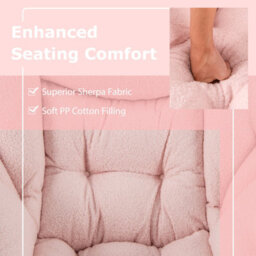 Costway Lazy Chair With Ottoman Modern Accent Chair With Folding Footrest - thumbnail 5