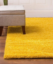 "Bravich Mustard Yellow Thick Shaggy Rug - California - 140X200Cm (4'6"" X 6'6"")" - thumbnail 1