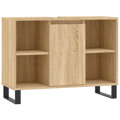 Berkfield Industrial Bathroom Cabinet Sonoma Oak 80X33X60 Cm Engineered Wood - image 1