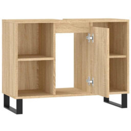 Berkfield Industrial Bathroom Cabinet Sonoma Oak 80X33X60 Cm Engineered Wood - thumbnail 5