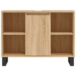 Berkfield Industrial Bathroom Cabinet Sonoma Oak 80X33X60 Cm Engineered Wood - thumbnail 6
