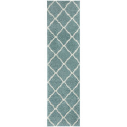 The Rugs Moroccan Shaggy Rugs And Runners Soft  High Pile Duck Egg Blue And Ivory Living Room Kitchen Hallway 750