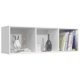 Berkfield Book Cabinet/tv Cabinet White 36X30X114 Cm Engineered Wood - thumbnail 7