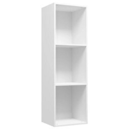 Berkfield Book Cabinet/tv Cabinet White 36X30X114 Cm Engineered Wood - thumbnail 2