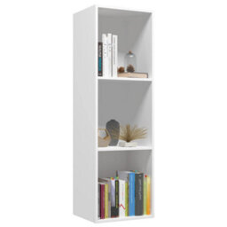 Berkfield Book Cabinet/tv Cabinet White 36X30X114 Cm Engineered Wood - thumbnail 3