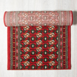 Bravich Red Bokhara Hard Wearing Runner Mat - Texas - 60X240Cm (2'x8') - thumbnail 2