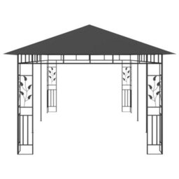 Berkfield Durable Gazebo With Mosquito Net 6X3X2.73 M Anthracite - thumbnail 4