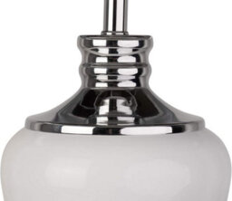 Lighting Supermarket Hepburn Large Ceramic Table Lamp White Shade White Chrome Finish 58Cm - thumbnail 5