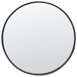 Beliani Bathroom Wall Mounted Mirror Cabinet Ucayali 50 Cm 50 Cm Black - thumbnail 7