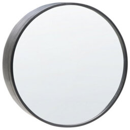 Beliani Bathroom Wall Mounted Mirror Cabinet Ucayali 50 Cm 50 Cm Black - thumbnail 5