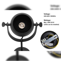 Long Life Lamps Company Black Adjustable Retro Industrial Ceiling Spot Light Single Eyeball M0073 - thumbnail 6