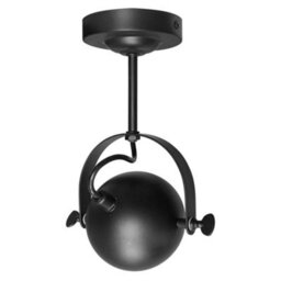 Long Life Lamps Company Black Adjustable Retro Industrial Ceiling Spot Light Single Eyeball M0073 - thumbnail 5