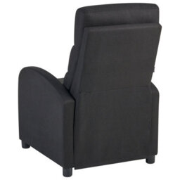 Beliani Recliner Chair Otus Fabric Black - thumbnail 7