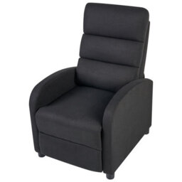 Beliani Recliner Chair Otus Fabric Black - thumbnail 6