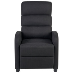 Beliani Recliner Chair Otus Fabric Black - thumbnail 5
