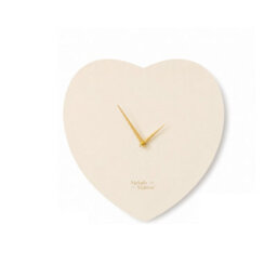 Melody Maison Wooden Ivory & Gold Detailed Heart Shaped Wall Clock - 40Cm X 40Cm - thumbnail 6